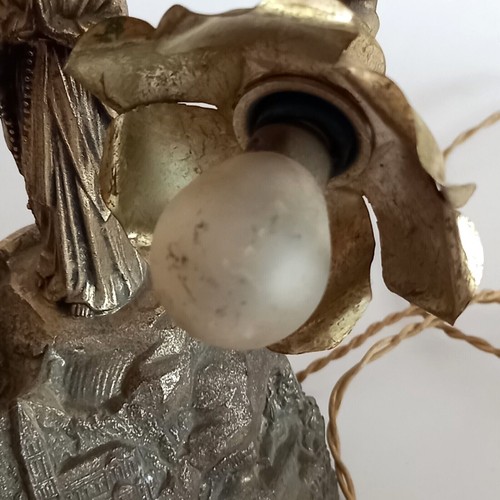 Seltene Vintage Saint Mary Spieluhr/Lampen alt religiös L'apparition Ave 1930-1950 - Bild 10 von 12
