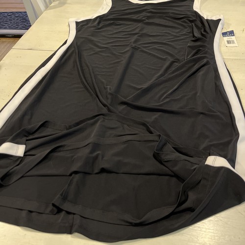 Chaps Dress Women’s 24W Sleeveless Black W/ White Side Stripe Flattering - Picture 7 of 12