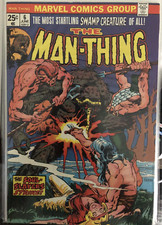 The Man-Thing # 6 [1974]   THE SOUL SLAYERS STRIKE!  Fn/V/F 7.0