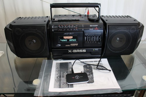 SHARP WF-T380H RADIO TWIN CASSETTE RECORDER GHETTOBLASTER BOOMBOX + BLUETOOTH - Bild 3 von 19