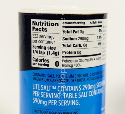 1 Morton LITE SALT 50% Less Sodium than Table Salt Iodized 11oz - Picture 4 of 4