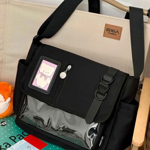 Cross Body Transparent Pocket Itabag Clear Badge Display Shoulder Bag Outdoor - Picture 10 of 14