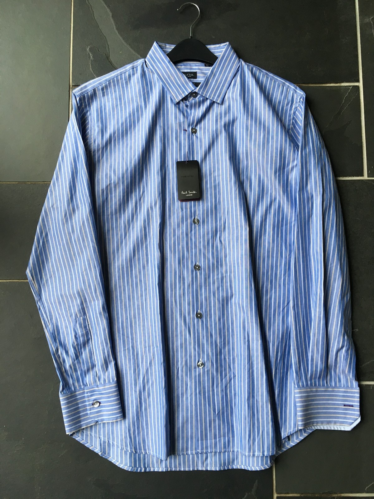 Paul Smith London camicia LS Slim fit-Taglia 16.5 42-Pit Pit 2 21.5 in (ca. 54.61 cm) Paul Smith London camicia LS Slim fit-Taglia 16.5 42-Pit Pit 2 21.5 in (ca. 54.61 cm)