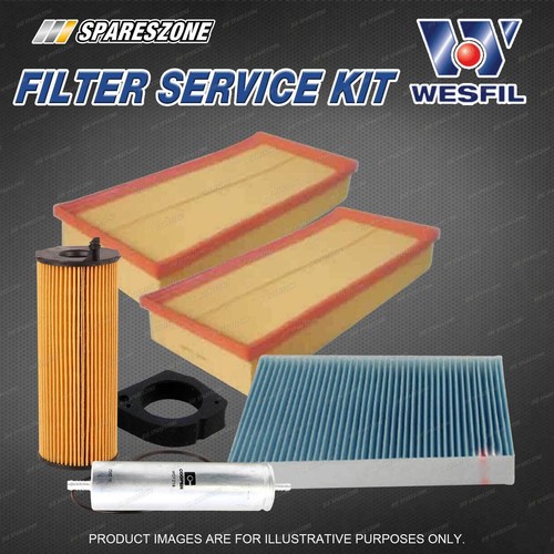 Wesfil Oil Air Fuel Cabin Filter Service Kit for Audi Q7 4L 4.2L V8 TDi 10-15 - Picture 2 of 2