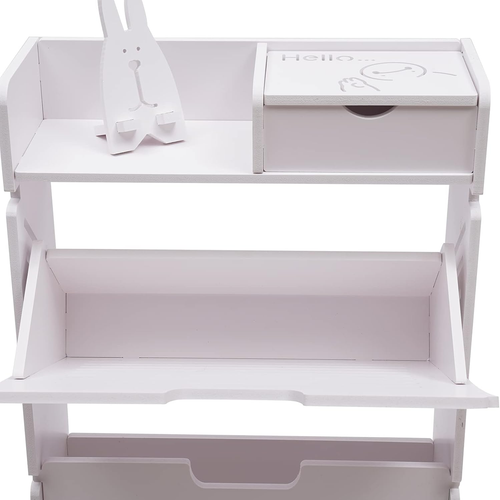 Stylish White Shoe Storage Cabinet - Portable Organizer for Heels & Slippers - Picture 5 of 12