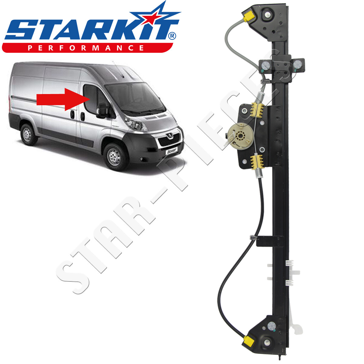 Monte vitre électrique avant droit anti sifflement pour Boxer Jumper Ducato 2006