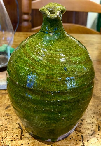 FRENCH ANTIQUE CONFIT PITCHER EARTHENWARE POTTERY CERAMIC CRUCHE JUG TERRA COTTA - Picture 9 of 16