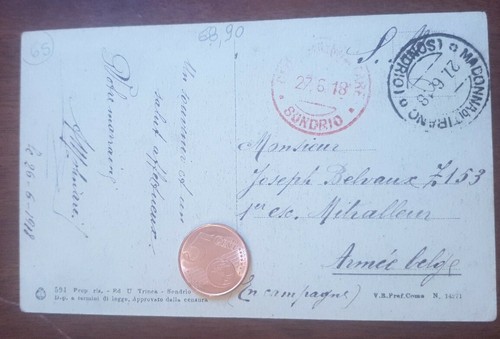 Cartolina d'epoca paesaggistica Italia Lombardia Sondrio Tirano stazione  ferrov - Bild 2 von 2