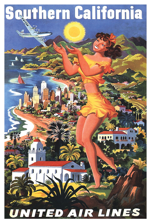 ユナイテッド航空ビンテージ オリジナルポスター United Airlines United Airlines Rare Original Vintage Posters | CVP