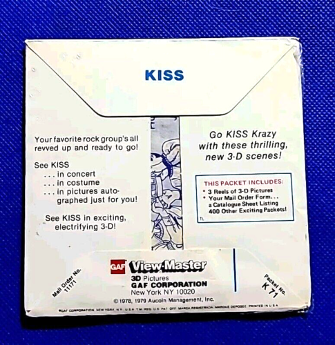 SEALED gaf K71 KISS Rock Music Band Special Subjects view-master 3 Reels Packet - Picture 2 of 2