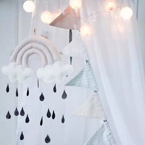 Hanging Rainbow Baby Nursery Room Pendant Cloud Raindrop Toy Decoration Props - Picture 7 of 13