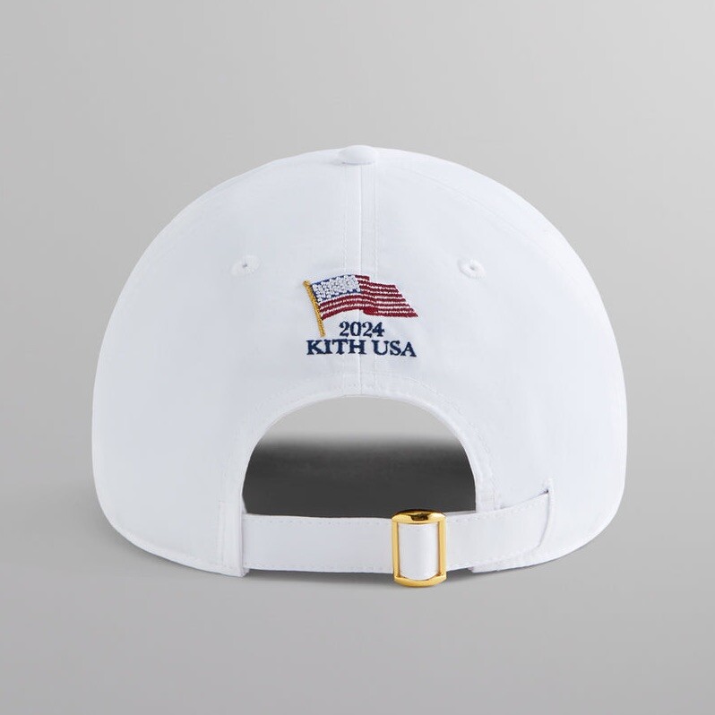Kith for Team USA Nylon Aaron Cap White Nylon Hat Embroidered