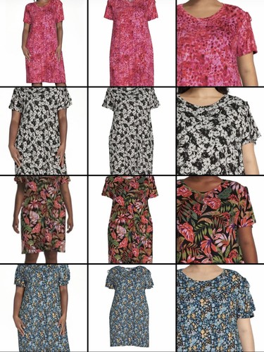Womens Plus Size Ruched Shoulder Knit Dress by Terra & Sky Size 0X - 4X, New - Picture 14 of 19