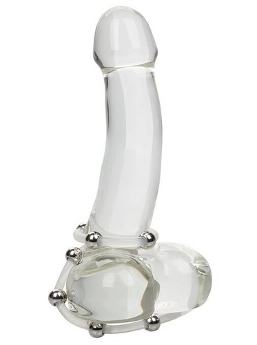 Steel Beaded Silicone Ring Set Clear Natural Arousal Sensual Male Cockrings - Picture 4 of 10