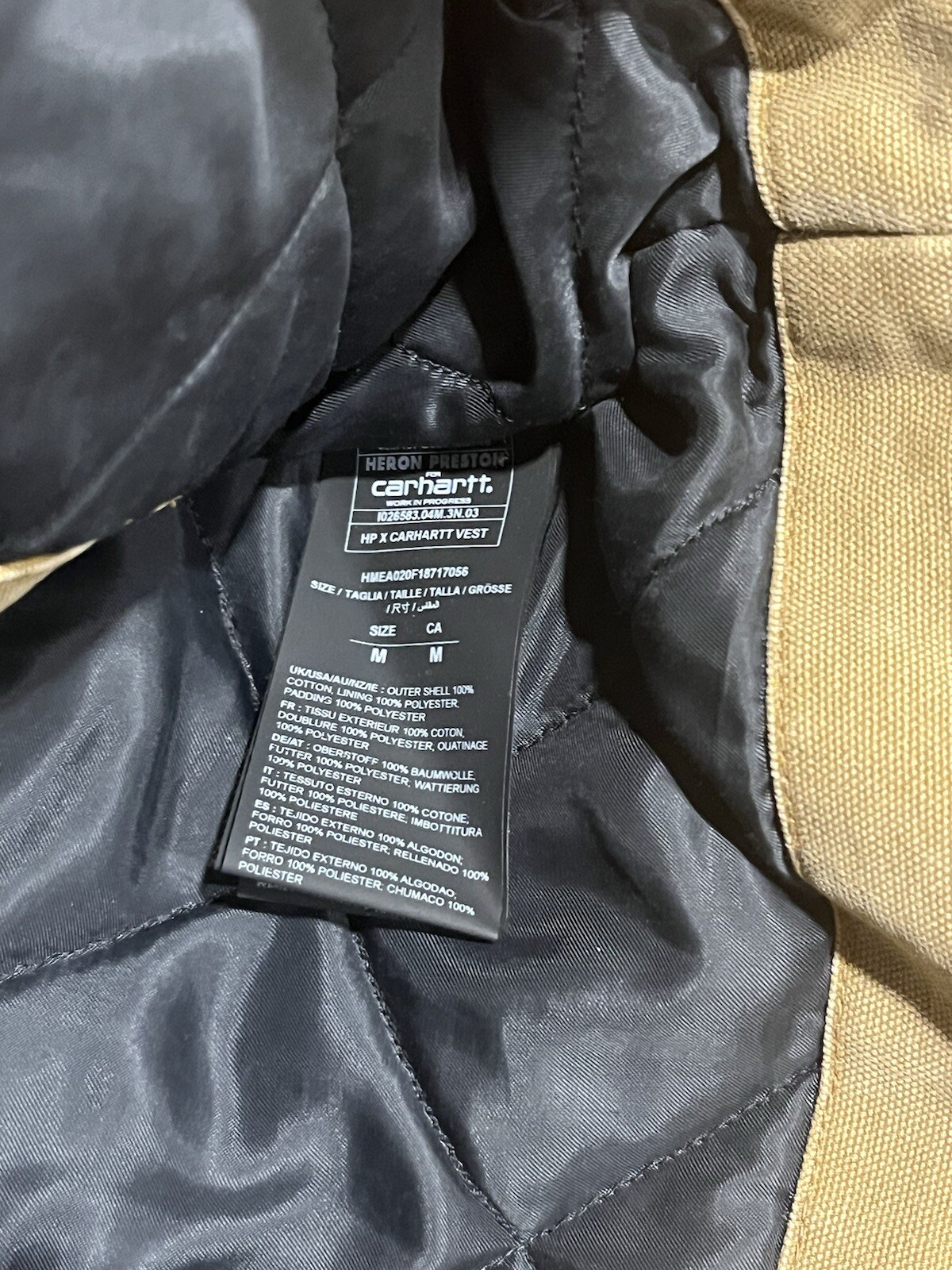 Heron Preston x Carhartt Vest  Jacket Size Medium RARE OFF-WHITE image 6