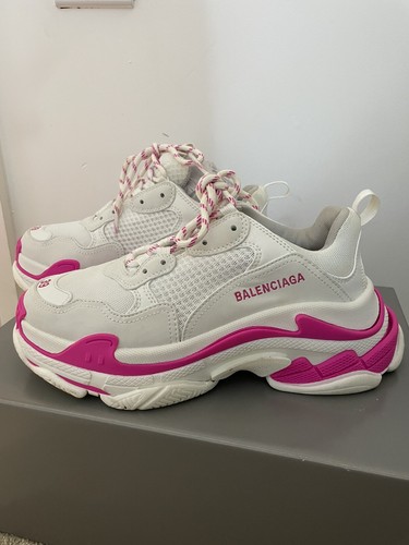 Indossate una volta SCARPE DA GINNASTICA TRIPLE S DA DONNA IN ROSA FLUO/BIANCO  Taglia 39 | eBay