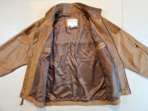 ORVIS Lone Pine Brown Leather Jacket | Made in USA | 42 - Picture 19 of 22