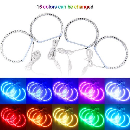 4PCS RGB LED Angel Eyes Standlicht Für BMW E46 Limousine 1998-2005 Fernbedienung - Bild 10 von 13