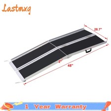 Folding Wheelchair Ramp Mobility Handicap threshold Ramp 4 FT Aluminum Portable