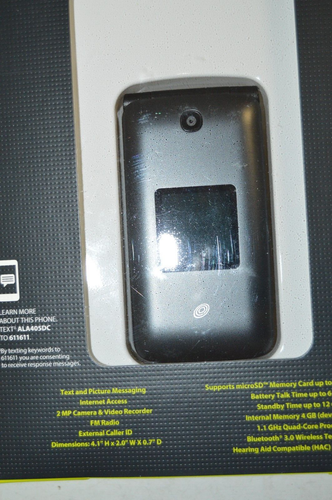 Straight Talk Alcatel MYFLIP A405DL Black Prepaid No Contract Mobile Phone - Afbeelding 2 van 9
