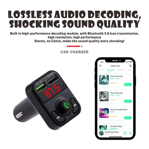 Dual USB Bluetooth Ladegerät KFZ Adapter FM Transmitter Auto Radio MP3 Player - Bild 16 von 23