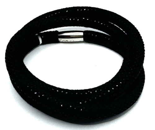 Brazalete triple Brighton Woodstock Balck Sparkle 23 pulgadas añadir dijes nuevo con etiquetas - Imagen 3 de 6