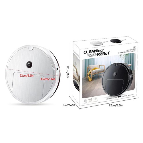 Cleaning Robot 1000Pa Strong Suction Vacuum Cleaner +10 pcs Replaceable Mop - Picture 8 of 14