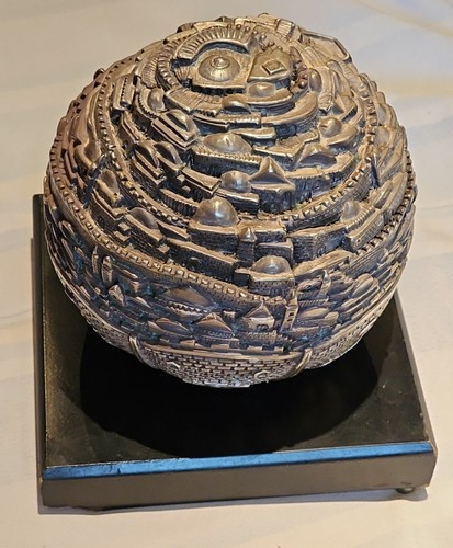 GERUSALEM CITTÀ SANTA Argento Sterling 925 Scultura Ebraismo Israele di Zadok Arts... - Foto 5 di 24