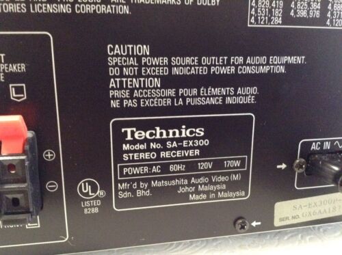 Technics SA-EX300 Stereo 50W Amplifier Receiver Dolby Pro-logic RDS FM/AM Tuner. - Picture 11 of 12