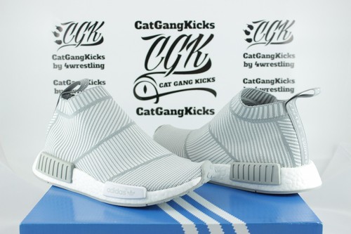 DS Adidas NMD CS1 PK City Sock Primeknit S32191 White Light Grey Gray Sz 6 - Picture 1 of 6