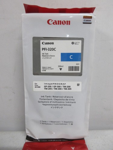GENUINE CANON Ink Tank 300mL PFI-320 CYAN MAGENTA YELLOW BLACK - EXPIRED/SEALED - Picture 7 of 16