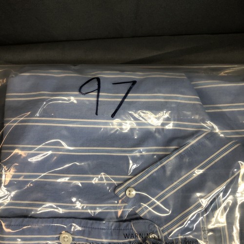 Sonoma Life Style Dress Shirt Mens Large Blue Vertical Stripes Long Sleeve - Picture 8 of 8