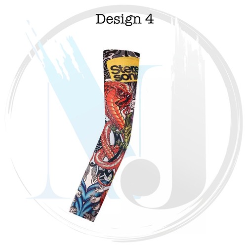 Tattoo Sleeve 46 Designs Men Women Fake Temporary Tattoo Arm Warmer Sleeve - Picture 11 of 53