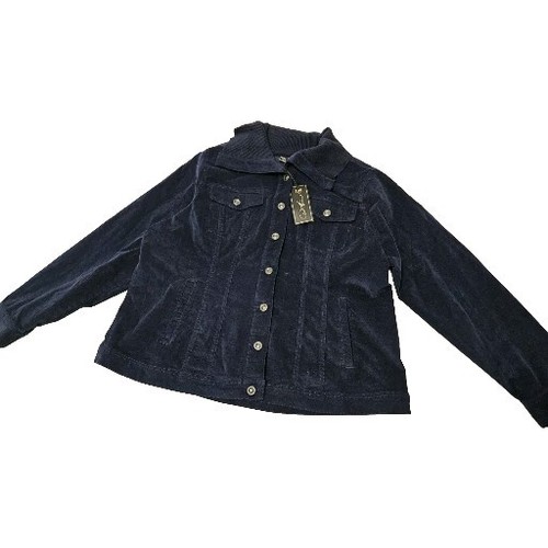 DG2 Pure Natural Fibers Women's 1X Size Collar Button Front Blue Jacket 1X  - Picture 1 of 12