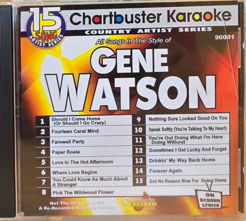90031 GENE WATSON RARE CHARTBUSTER KARAOKE CDG LOT CHIC 260