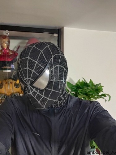 Spiderman 1:1 Tobey Maguire Hood Mask 3D Headwear Adult Wearable Red/BL Gifts - Picture 15 of 19