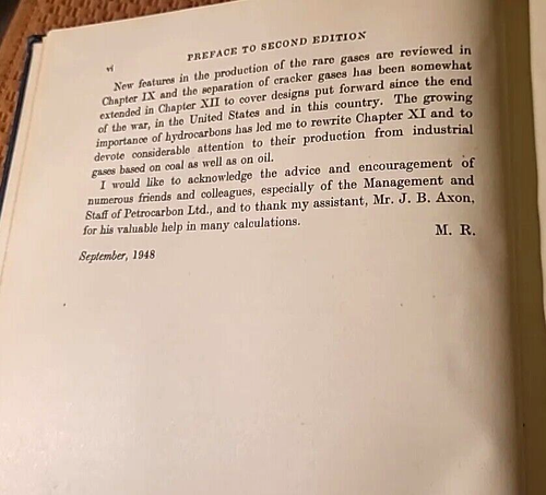 The separation of Gases by M Ruhemann (1952, Hardcover) VTG Text Book - Picture 6 of 11
