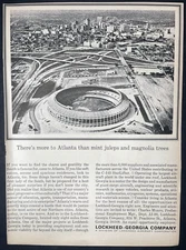 1965 Lockheed-Georgia Aircraft Atlanta Fulton County Stadium Vintage Print Ad