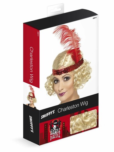 20s Ladies Charleston Flapper Fancy Dress Wig & Headband 1920s Wig by Smiffys - Picture 4 of 4