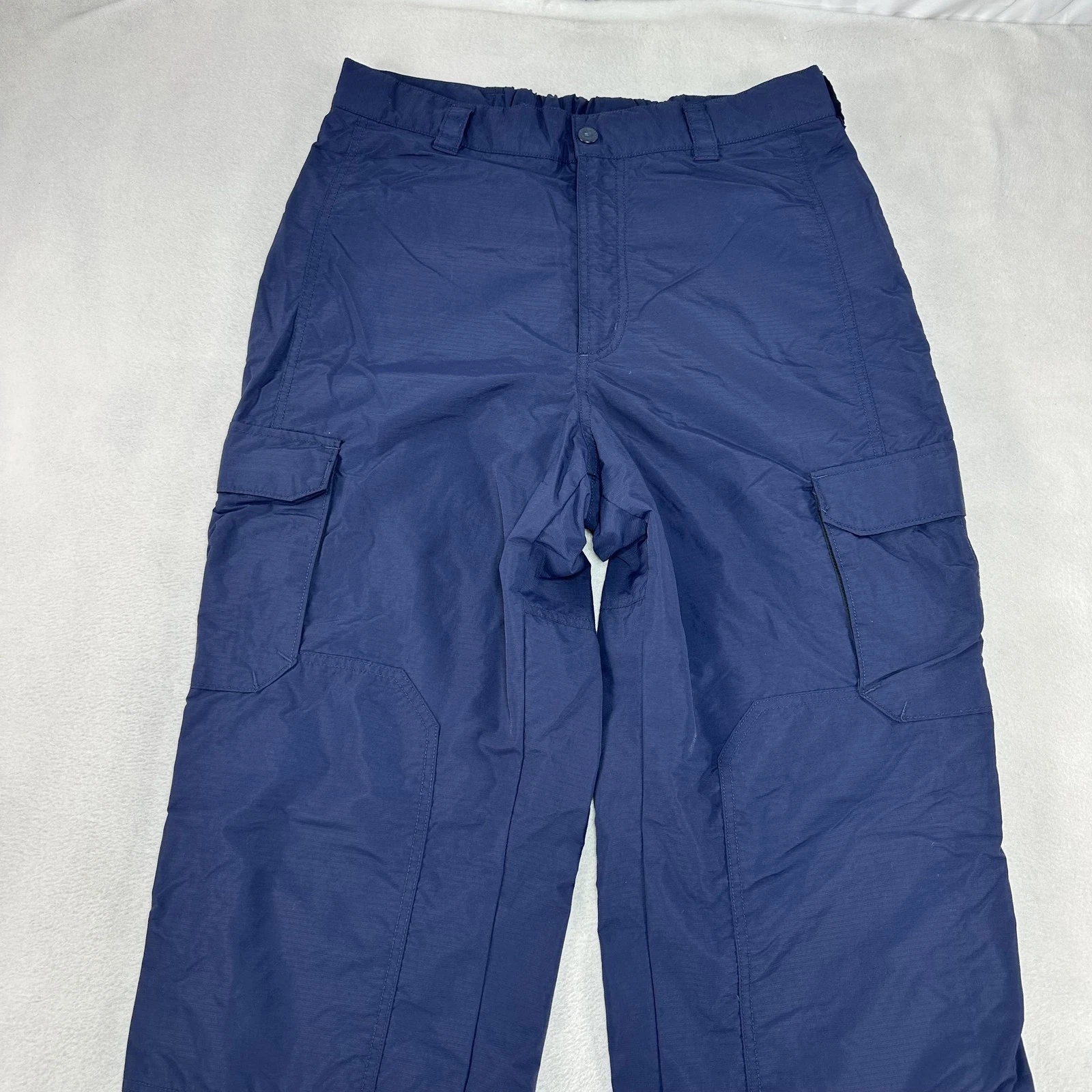 Columbia Pants Mens Medium Navy Ski Snow Cargo Nylon Gaiters Reinforced Cuffs