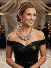 Fun Women Fashion Jewelry Gold Metal Chain Necklace 5 Disco Ball Pendant Charms — photo 5