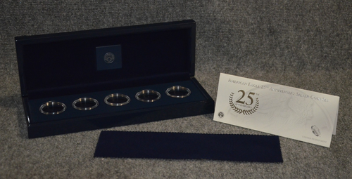 *Empty Box* For 2011 5 Coin ASE Set UNC-Burnished-Proof-Reverse PF Caps & COA