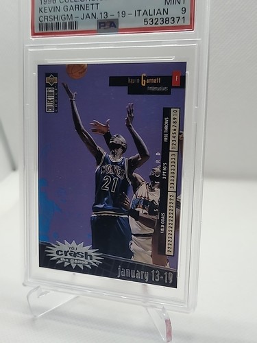 1996 U.D. Collector's Choice INT'L ITALIAN Kevin Garnett #C16 POP 1🔥RARE PSA 9 - Picture 15 of 21
