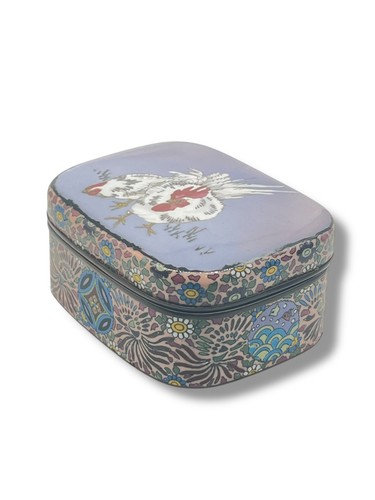 A Fine Japanese Cloisonné Enamel Box with Roosters . Meiji Era - Picture 15 of 16