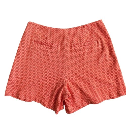 CAbi Matchmaker Skort Women’s Size 10 High Rise Pockets Orange Red Printed - Picture 7 of 11