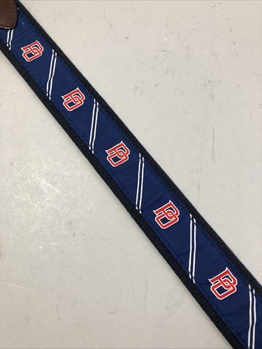 Weinreben P.O. Gürtel Logo Print Canvas/Leder bestickt Größe 40 Neu Etikett! - Bild 3 von 8