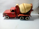 1960's Tonka Red Cement Mixer Metal Truck Vintage Mixer Spins With Wheels