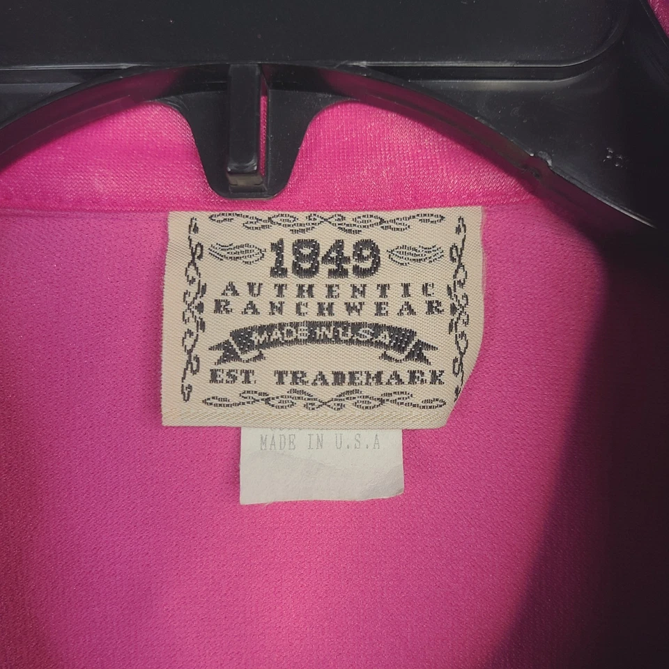 Chaqueta vintage 1849 Ranchwear Show camisa con cremallera para mujer pequeña adornada hecha en EE. UU. Foto 3 de 4