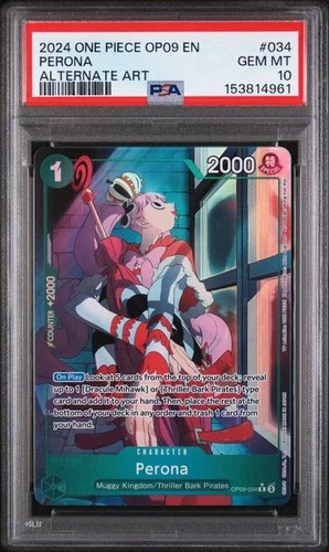 2024 ONE PIECE OP09 EN #034 PERONA ALTERNATE ART PSA 10 (Q961