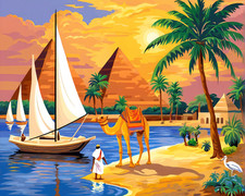 Beautiful coastal landscape Needlepoint Canvas SD502